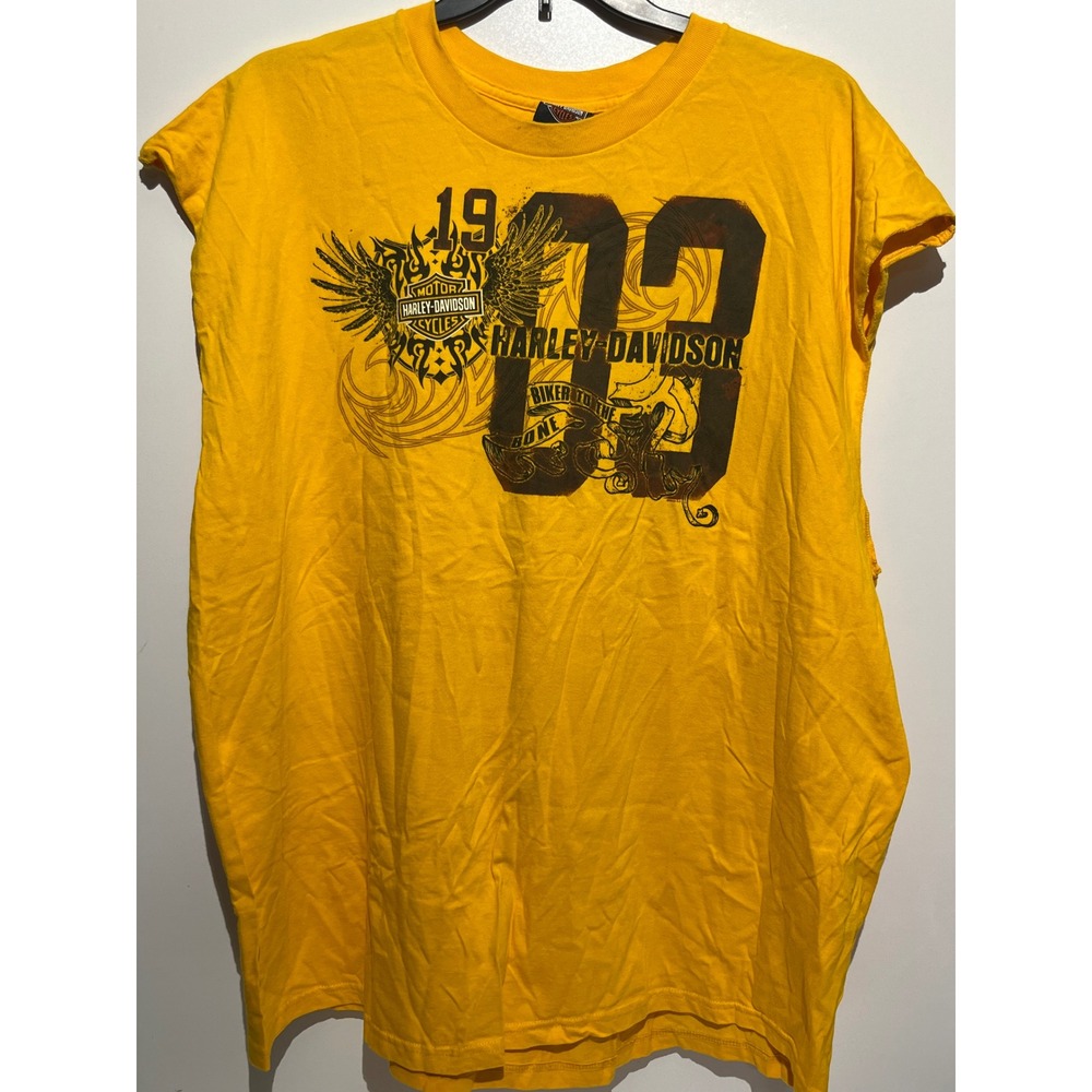 Harley Davidson Bruce Rossmeyer Ft Lauderdale Florida Muscle Tee Yellow 4XL